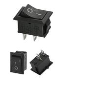 XTVVTODJXT 100pcs KCD1 Boat Rocker Switch 4Pin 2Pin 3Pin 21 * 15mm ON-off Black 6A/250V 10A/125V AC with Red Green Light Switch(Black 2Pin,2000 PCS)