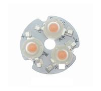 XTVVTODJXT 10pcs 1W-36W Round Aluminum Base Plate Heat Sink Install 1W High Power LED Diodes Full Spectrum White Warm White Red Green Blue(3W 23mm,Warm White 3000K)