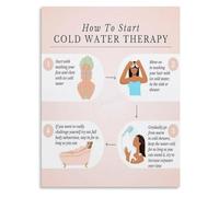 XTVVTODJXT First Frost Dip Routine Energizing Habits Poster | Motivational print for home gyms outlining safe ways to embrace cold water sessions(Framed,16x24inch(40x60cm))