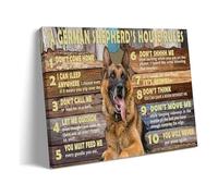 XTVVTODJXT German Shepherd Wall Art Poster, Vintage Dog Themed Print for Home Office Decor, Ideal Gift for Dog Lovers(Unframed,08x12inch(20x30cm))