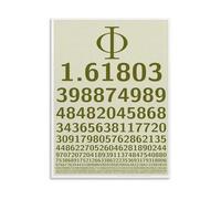 XTVVTODJXT Golden Ratio Poster Math Science Educational Chart Fibonacci Sequence Canvas Wall-Art for Classroom(Framed,08x12inch(20x30cm))