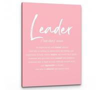 XTVVTODJXT Leadership Definition Wall-Art, Motivational Print for Office Boss Room, Inspirational Leader Gift Canvas for Team Building & Corporate Decor(Framed,16x24inch(40x60cm))