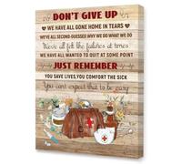 XTVVTODJXT Motivational Wall-Art for Office, Don't Give Up Inspirational Poster for Doctors Nurses, Healthcare Appreciation Gift(Framed,12x18inch(30x45cm))