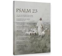 XTVVTODJXT Wall-Art Canvas Print The Lord Is My Shepherd Jesus Decor for Bedroom Home Office(Unframed,12x18inch(30x45cm))