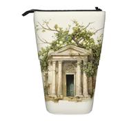 XTYGETY Antico edificio con ramo di ulivo romano e greco Oxford panno penna caso telescopico matita caso portamatite borsa conveniente versatile