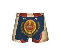 XTYGETY Astratto Oklahoma State Flag Map01 Stampa Mens Biancheria Intima Uomo Boxer Slip Con Cintura Flessibile Traspirante Mutande Per Gli Uomini, Nero , 3XL