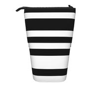 XTYGETY Astuccio telescopico in tessuto Oxford a righe nere e bianche, astuccio portapenne pratico e versatile