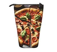 XTYGETY Astuccio telescopico per penne e matite in tessuto Oxford con stampa 3D Pizza Pepperoni, pratico e versatile