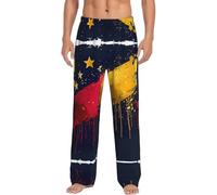 XTYGETY Bandiera Del Venezuela Stampa Degli Uomini Pantaloni Del Pigiama Pantaloni Del Pigiama Morbido Sonno Pantaloni Per Gli Uomini Lounge Pant Per La Casa Comfort, Nero , L