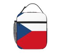 XTYGETY Bandiera della Repubblica Ceca Stampa Isolata Lunch Box per Donne Uomini Riutilizzabile Tote Borse Pranzo Ufficio Lavoro Viaggio Lunchbox