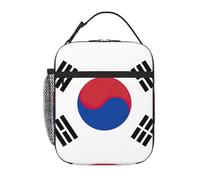 XTYGETY Bandiera della Repubblica di Corea Stampa Isolata Lunch Box per Donne Uomini Riutilizzabile Tote Lunch Bags Ufficio Lavoro Viaggio Lunchbox