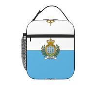 XTYGETY Borsa portapranzo isolata con stampa bandiera di San Marino, per donne e uomini, riutilizzabile, per ufficio, lavoro, viaggio