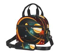 XTYGETY Borsa termica per il pranzo con stampa di Giove Saturno con sistema solare, riutilizzabile, per donne, uomini, picnic, lavoro, grande capacità