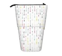 XTYGETY Colorato Disegnato A Mano Arte Con Frecce Stile Boho Oxford Panno Penna Caso Telescopico Matita Astuccio Astuccio Astuccio Comodo Versatile