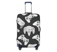 XTYGETY Copertura per bagagli con stampa controller di gioco, copertura protettiva per valigie da 45-81 cm, Nero , M