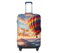 XTYGETY Copertura protettiva per valigie con stampa con mongolfiera, adatta per valigie da 45-81 cm, accessori da viaggio, Nero , L