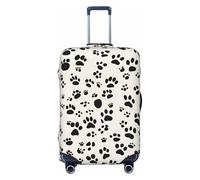 XTYGETY Copertura protettiva per valigie con stampa di ossa e impronte, adatta per valigie da 45-81 cm, Nero , L