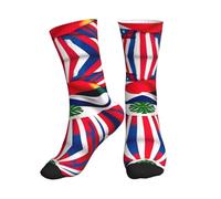 XTYGETY Costa Rica Bandiera Stampa Mid-Crew Calzini Atletici Per Gli Uomini Traspiranti Calzini Sportivi Calzino Per La Corsa Delle Donne Calzino, 1 nero, Taglia unica