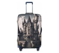 XTYGETY Gothic Fairy Tale Castle01 - Copertura protettiva per valigie da viaggio da 45,7 a 81,7 cm, Nero , L