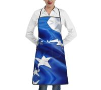 XTYGETY Grembiule blu con stampa bandiera dell'Honduras con tasca grembiule da cucina per donne uomini chef, grembiule da cameriere da cucina per barbecue