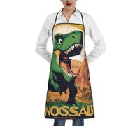 XTYGETY Grembiule da cucina con stampa del film dinosauro 03 con tasca, per donne e uomini, cuoco, grembiule da cameriere per barbecue
