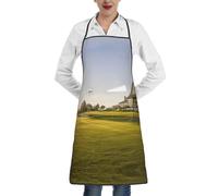 XTYGETY Grembiule da cucina con stampa di mazze da golf, con tasca, per donne e uomini, cuoco, grembiule da cameriere, barbecue