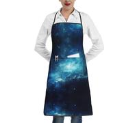 XTYGETY Grembiule da cucina con stampa galassia, con tasca, per donne e uomini, cuoco, grembiule da cameriere, grembiule da cucina per barbecue