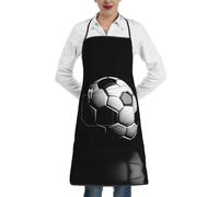 XTYGETY Grembiule da cucina con stampa "I Like Soccer con tasca", per donne e uomini, cuoco, grembiule da cucina per barbecue