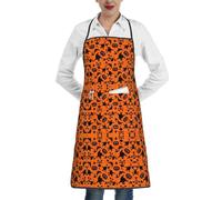 XTYGETY Grembiule da cucina con tasca, con stampa, per donne, uomini, cuoco, cameriere, barbecue, cucina