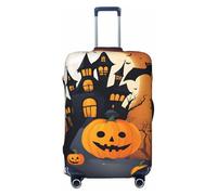XTYGETY Happy-Halloween-Vector 1 - Copertura protettiva per valigie da 45-81 cm, con stampa, Nero , XL