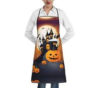 XTYGETY Happy-Halloween-Vector 1 Grembiule con tasca da cucina grembiuli da cucina per donne uomini chef, grembiule da cameriera grembiule da cucina per barbecue