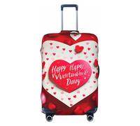 XTYGETY Happy Valentine's Day - Copertura protettiva per valigie con stampa di San Valentino, adatta per valigie da 45-81 cm, accessori da viaggio, Nero , XL