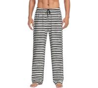 XTYGETY Inchiostro E Oro Dot Stripes Stampa Pantaloni Pigiama Degli Uomini Pantaloni Del Pigiama Morbido Sonno Pantaloni Per Gli Uomini Lounge Pant Per La Casa Comfort, Nero , M
