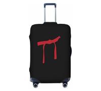 XTYGETY Karate - Copertura per valigie con stampa da uomo, adatta per valigie da 45-81 cm, accessori da viaggio, Nero , L