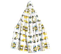 XTYGETY Mantello con cappuccio unisex con stampa di camion di macchinari pesanti del fumetto mantello con cappuccio veste triste mietitore mago spaventoso costume cosplay