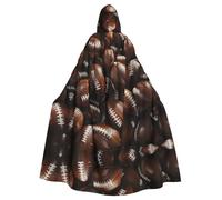 XTYGETY Mucchio di palloni da calcio, mantello unisex con cappuccio, mantello per Halloween, costume cosplay spaventoso