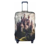 XTYGETY Mysterious Fantasy Fairy Tale Castle02 - Copertura protettiva per valigie da 45-81 cm, accessori da viaggio, Nero , XL