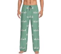 XTYGETY Pasqua Bunny Stampa Pantaloni Pigiama Degli Uomini Pantaloni Del Pigiama Morbido Sonno Pantaloni Per Gli Uomini Lounge Pant Per La Casa Comfort, Nero , M