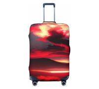 XTYGETY Red Sky at Night - Copertura per valigie con stampa stellata, adatta per valigie da 45-81 cm, accessori da viaggio, Nero , L