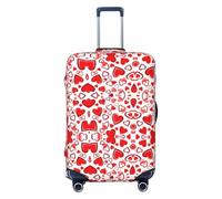 XTYGETY Romantic Reds Heart Print - Copertura protettiva per valigie da 45-81 cm, accessori da viaggio, Nero , L