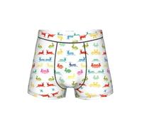 XTYGETY Slip del pugile degli uomini della biancheria intima degli uomini della stampa del coniglio dell'arcobaleno con le mutande traspiranti della cintura flessibile per gli uomini, Nero , L