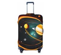 XTYGETY Solar System Jupiter Saturn - Copertura per valigie con stampa di Jupiter Saturno, adatta per valigie da 45-81 cm, Nero , XL