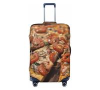 XTYGETY Tasty Pizza Print - Copertura per valigie da 45,7 a 81,7 cm, accessori da viaggio, Nero , L