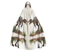 XTYGETY Velociraptor Dinosaur02 Mantello unisex con cappuccio mantello per Halloween Tristo Mietitore Mago Costume Cosplay