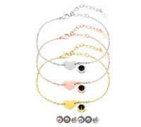 Xtyggoi Bracciale personalizzato con proiezione di foto Ciondolo a cuore personalizzato Ti amo Bracciali commemorativi Gioielli per donne uomini amici