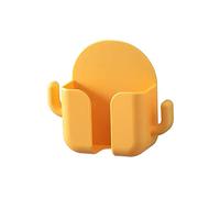XTYPE Wall Mounted Organizer Box Punch Free TV Remote Control Storage Mounted Phone Plug Wall Holder Charging Multifunction Hooks Yellow