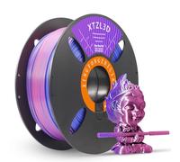 XTZL3D Filamento PLA per stampa ad alta velocità, combinazione seta-multicolore, adatto alla maggior parte delle stampanti FDM 3D, precisione dimensionale +/-0,02 mm, 1 kg - Blu+Rosso-Rosa