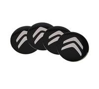 XTZYGLFD 4 Confezione da Adesivi per Copricerchi per Citroen C1 C4 C3 C5 C8, Coprimozzo Ruota, Adesivo Copricerchione, Nero, Plastica, Autoadesivo