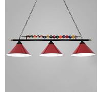 XU FENG Ferro da Biliardo Light LED Paralume Personalizzato Lampade da Biliardo Cafe Restaurant Illuminazione Biliardo Luci Decorazione della casa A + (Colore : Rosso)