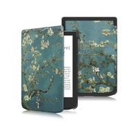 Xuanbeier Custodia ultra sottile, compatibile con Pocket Book Verse/Verse Pro (629/634), con funzione Sleep/Wake, fiore